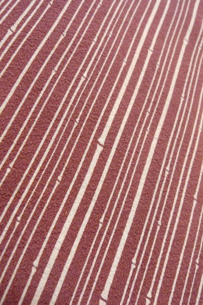 Photo9: O0805Z Vintage Japanese kimono  Dark Dark Red HAORI short jacket for women / Silk. Bamboo    There are stains.  (Grade B) (9)