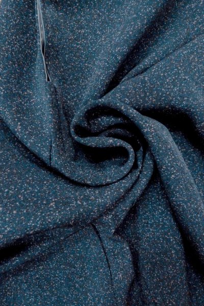 Photo11: Mint O0806A Vintage Japanese kimono  Dark Indigo Blue HAORI short jacket for women / Silk. Dot   (Grade A) (11)