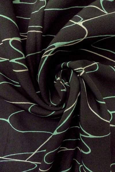 Photo12: O0806C Vintage Japanese kimono   Black HAORI short jacket for women / Silk. Stream,   (Grade B) (12)