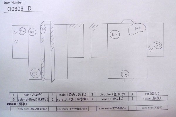 Photo13: O0806D Vintage Japanese kimono  Light Ivory HAORI short jacket for women / Silk. Flower,   (Grade C) (13)