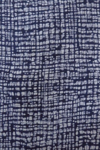 Photo5: O0826A Vintage Japanese kimono   Indigo Blue YUKATA summer(made in Japan) for men / Linen. Abstract pattern Stains/Soils all over. Discolored all over.  (Grade D) (5)