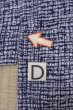 Photo17: O0826A Vintage Japanese kimono   Indigo Blue YUKATA summer(made in Japan) for men / Linen. Abstract pattern Stains/Soils all over. Discolored all over.  (Grade D) (17)