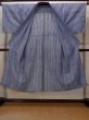 Photo2: O0826B Vintage Japanese kimono   Indigo Blue YUKATA summer(made in Japan) for men / Cotton. Stripes   (Grade C) (2)