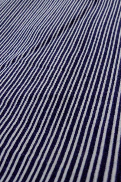Photo8: O0826B Vintage Japanese kimono   Indigo Blue YUKATA summer(made in Japan) for men / Cotton. Stripes   (Grade C) (8)