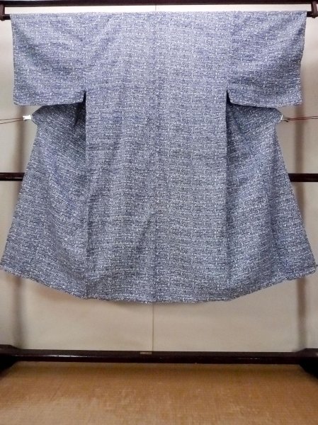 Photo1: O0826C Vintage Japanese kimono   Indigo Blue YUKATA summer(made in Japan) for men / Cotton.    (Grade C) (1)