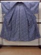 Photo2: O0826D Vintage Japanese kimono   Indigo Blue YUKATA summer(made in Japan) for men / Linen. Abstract pattern More damages.  (Grade D) (2)