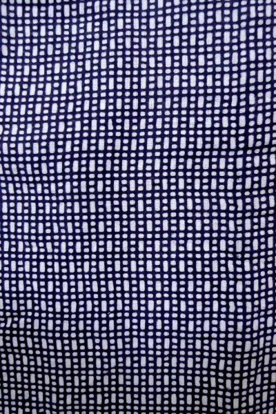 Photo5: O0826E Vintage Japanese kimono   Indigo Blue YUKATA summer(made in Japan) for men / Cotton. Abstract pattern   (Grade C) (5)