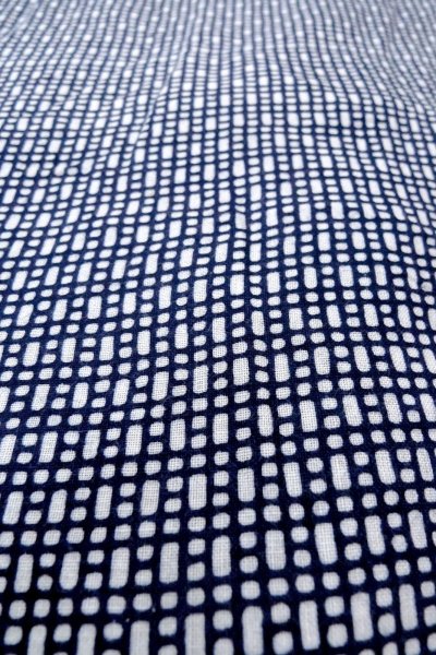 Photo9: O0826E Vintage Japanese kimono   Indigo Blue YUKATA summer(made in Japan) for men / Cotton. Abstract pattern   (Grade C) (9)