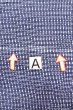Photo14: O0826E Vintage Japanese kimono   Indigo Blue YUKATA summer(made in Japan) for men / Cotton. Abstract pattern   (Grade C) (14)