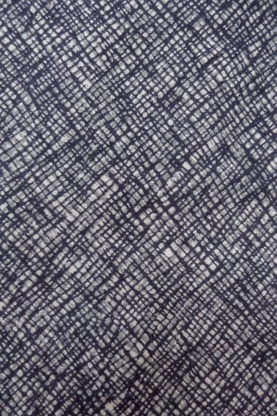 Photo6: O0826G Vintage Japanese kimono   Indigo Blue YUKATA summer(made in Japan) for women / Cotton. Plaid Checks,   (Grade D) (6)