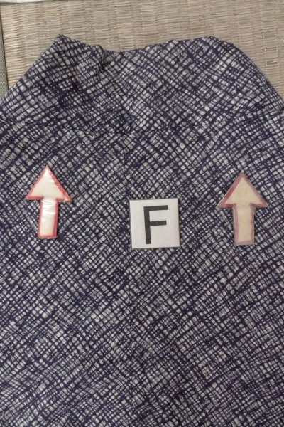 Photo19: O0826G Vintage Japanese kimono   Indigo Blue YUKATA summer(made in Japan) for women / Cotton. Plaid Checks,   (Grade D) (19)