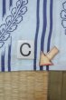 Photo16: O0826H Vintage Japanese kimono  Light Light Blue YUKATA summer(made in Japan) for women / Cotton. Japanese wisteria,   (Grade D) (16)