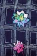 Photo3: O0826J Vintage Japanese kimono  Dark Indigo Blue Pour Dyed Yukata for women / Cotton. MOMIJI maple leaf,   (Grade C) (3)