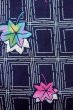 Photo4: O0826J Vintage Japanese kimono  Dark Indigo Blue Pour Dyed Yukata for women / Cotton. MOMIJI maple leaf,   (Grade C) (4)