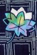 Photo6: O0826J Vintage Japanese kimono  Dark Indigo Blue Pour Dyed Yukata for women / Cotton. MOMIJI maple leaf,   (Grade C) (6)
