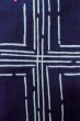 Photo7: O0826J Vintage Japanese kimono  Dark Indigo Blue Pour Dyed Yukata for women / Cotton. MOMIJI maple leaf,   (Grade C) (7)