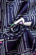Photo11: O0826J Vintage Japanese kimono  Dark Indigo Blue Pour Dyed Yukata for women / Cotton. MOMIJI maple leaf,   (Grade C) (11)