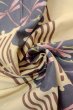Photo12: O0826K Used Japanese kimono   Beige Pour Dyed Yukata for women / Cotton. Stripes, Dragonfly pattern  (Grade B) (12)