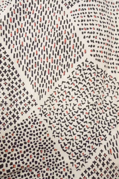 Photo4: O0826N Vintage Japanese kimono   Off White OJIYACHIJIMI for women / Linen. Flower,   (Grade C) (4)