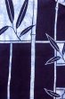 Photo3: O0826P Vintage Japanese kimono  Dark Indigo Blue YUKATA summer(made in Japan) for women / Cotton. Bamboo leaf,   (Grade B) (3)