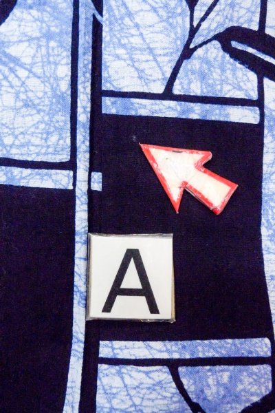 Photo14: O0826P Vintage Japanese kimono  Dark Indigo Blue YUKATA summer(made in Japan) for women / Cotton. Bamboo leaf,   (Grade B) (14)