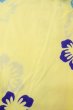 Photo3: O0826Q Vintage Japanese kimono  Pale Yellow YUKATA summer(made in Japan) for women / Cotton. Flower   (Grade B) (3)