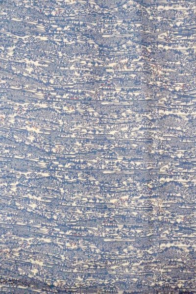 Photo4: O0826R Vintage Japanese kimono  Grayish Blue KOMON dyed for women / Silk. House,   (Grade C) (4)