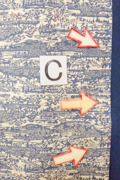 Photo16: O0826R Vintage Japanese kimono  Grayish Blue KOMON dyed for women / Silk. House,   (Grade C) (16)