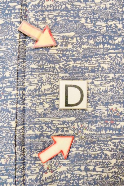 Photo17: O0826R Vintage Japanese kimono  Grayish Blue KOMON dyed for women / Silk. House,   (Grade C) (17)