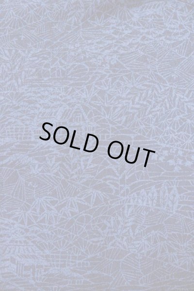 Photo3: O0826S Vintage Japanese kimono   Indigo Blue KOMON dyed for women / Silk. Bamboo leaf,   (Grade B) (3)