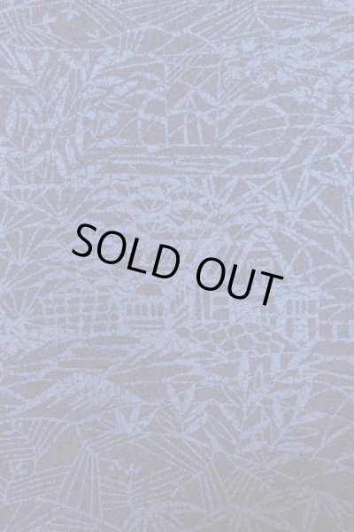 Photo5: O0826S Vintage Japanese kimono   Indigo Blue KOMON dyed for women / Silk. Bamboo leaf,   (Grade B) (5)