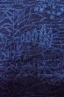 Photo6: O0826S Vintage Japanese kimono   Indigo Blue KOMON dyed for women / Silk. Bamboo leaf,   (Grade B) (6)
