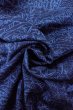 Photo12: O0826S Vintage Japanese kimono   Indigo Blue KOMON dyed for women / Silk. Bamboo leaf,   (Grade B) (12)