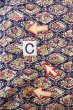 Photo16: O0826T Vintage Japanese kimono  Dark Multi Color KOMON dyed for women / Silk. Flower, There are stains on the lining  (Grade C) (16)