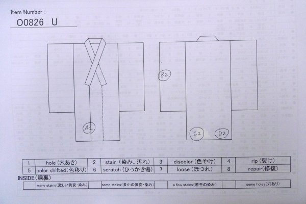 Photo13: O0826U Vintage Japanese kimono   Multi Color KOMON dyed for women / Silk. Chrysanthemum,   (Grade B) (13)