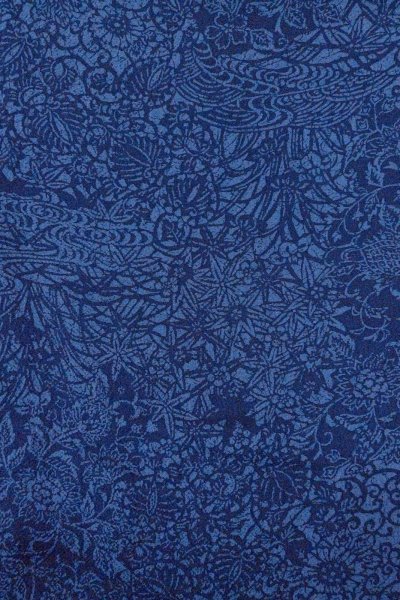 Photo3: O0826X Vintage Japanese kimono   Indigo Blue KOMON dyed for women / Silk. MOMIJI maple leaf,   (Grade B) (3)