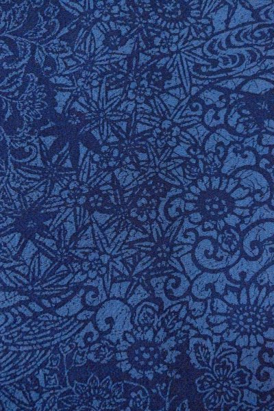 Photo6: O0826X Vintage Japanese kimono   Indigo Blue KOMON dyed for women / Silk. MOMIJI maple leaf,   (Grade B) (6)