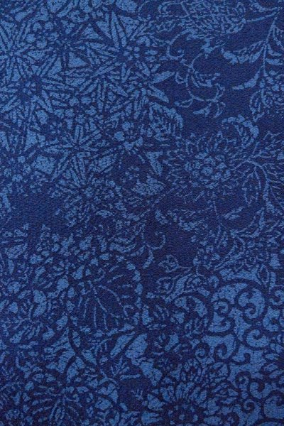 Photo7: O0826X Vintage Japanese kimono   Indigo Blue KOMON dyed for women / Silk. MOMIJI maple leaf,   (Grade B) (7)