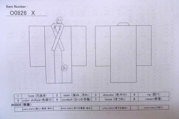 Photo13: O0826X Vintage Japanese kimono   Indigo Blue KOMON dyed for women / Silk. MOMIJI maple leaf,   (Grade B) (13)
