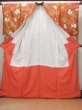 Photo2: O0826Y Vintage Japanese kimono   Brown KOMON dyed for women / Silk. Flower   (Grade B) (2)