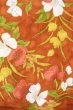 Photo4: O0826Y Vintage Japanese kimono   Brown KOMON dyed for women / Silk. Flower   (Grade B) (4)