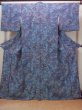 Photo1: Mint O0826Z Vintage Japanese kimono  Grayish Purple KOMON dyed for women / Silk. Peony,   (Grade A) (1)