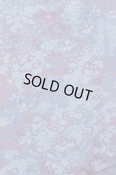 Photo5: Mint O0826Z Vintage Japanese kimono  Grayish Purple KOMON dyed for women / Silk. Peony,   (Grade A) (5)