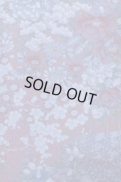 Photo6: Mint O0826Z Vintage Japanese kimono  Grayish Purple KOMON dyed for women / Silk. Peony,   (Grade A) (6)