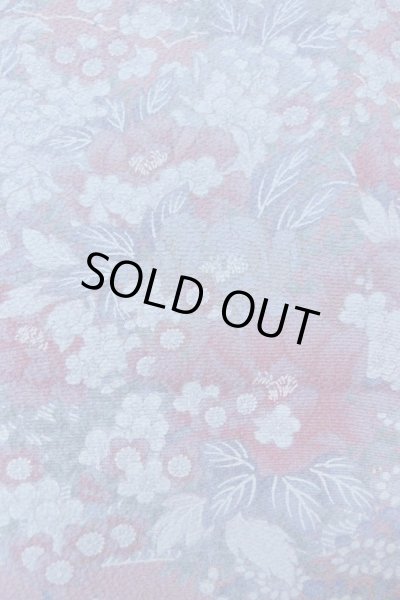 Photo7: Mint O0826Z Vintage Japanese kimono  Grayish Purple KOMON dyed for women / Silk. Peony,   (Grade A) (7)