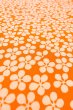 Photo10: O0827C Used Japanese kimono  Pale Orange KOMON dyed for women / Silk. Flower   (Grade B) (10)