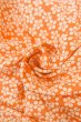 Photo12: O0827C Used Japanese kimono  Pale Orange KOMON dyed for women / Silk. Flower   (Grade B) (12)