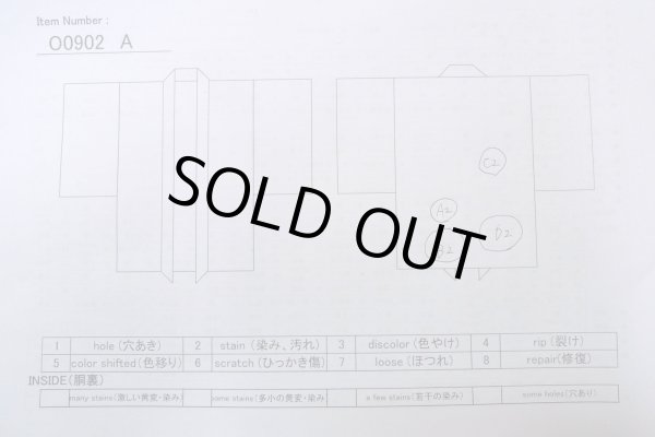 Photo12: O0902A Vintage Japanese kimono   Black HAORI short jacket for women / Silk. Court carriage,   (Grade B) (12)