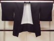 Photo1: O0902B Vintage Japanese kimono   Black HAORI short jacket for women / Silk. MOMIJI maple leaf   (Grade B) (1)