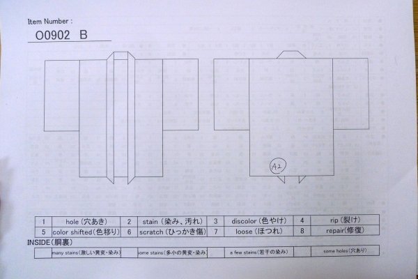 Photo12: O0902B Vintage Japanese kimono   Black HAORI short jacket for women / Silk. MOMIJI maple leaf   (Grade B) (12)
